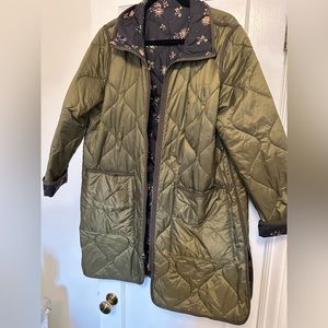 Madewell Reversible Quilted Liner Jacket in Forest Floral Size L